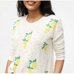 J.crew lemon beach pullover sweater top white sz M